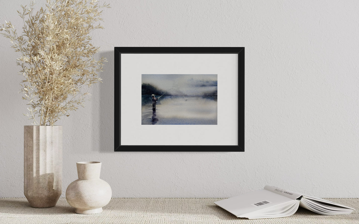 "Casting into the unknown" original watercolor painting