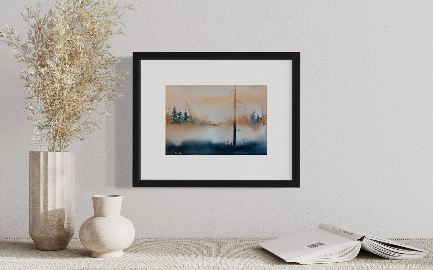 "Morning's gentle hold" original watercolor painting