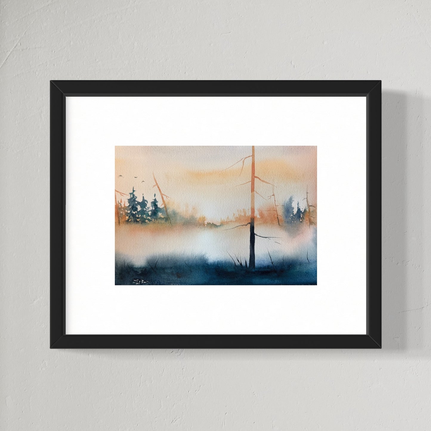 "Morning's gentle hold" original watercolor painting
