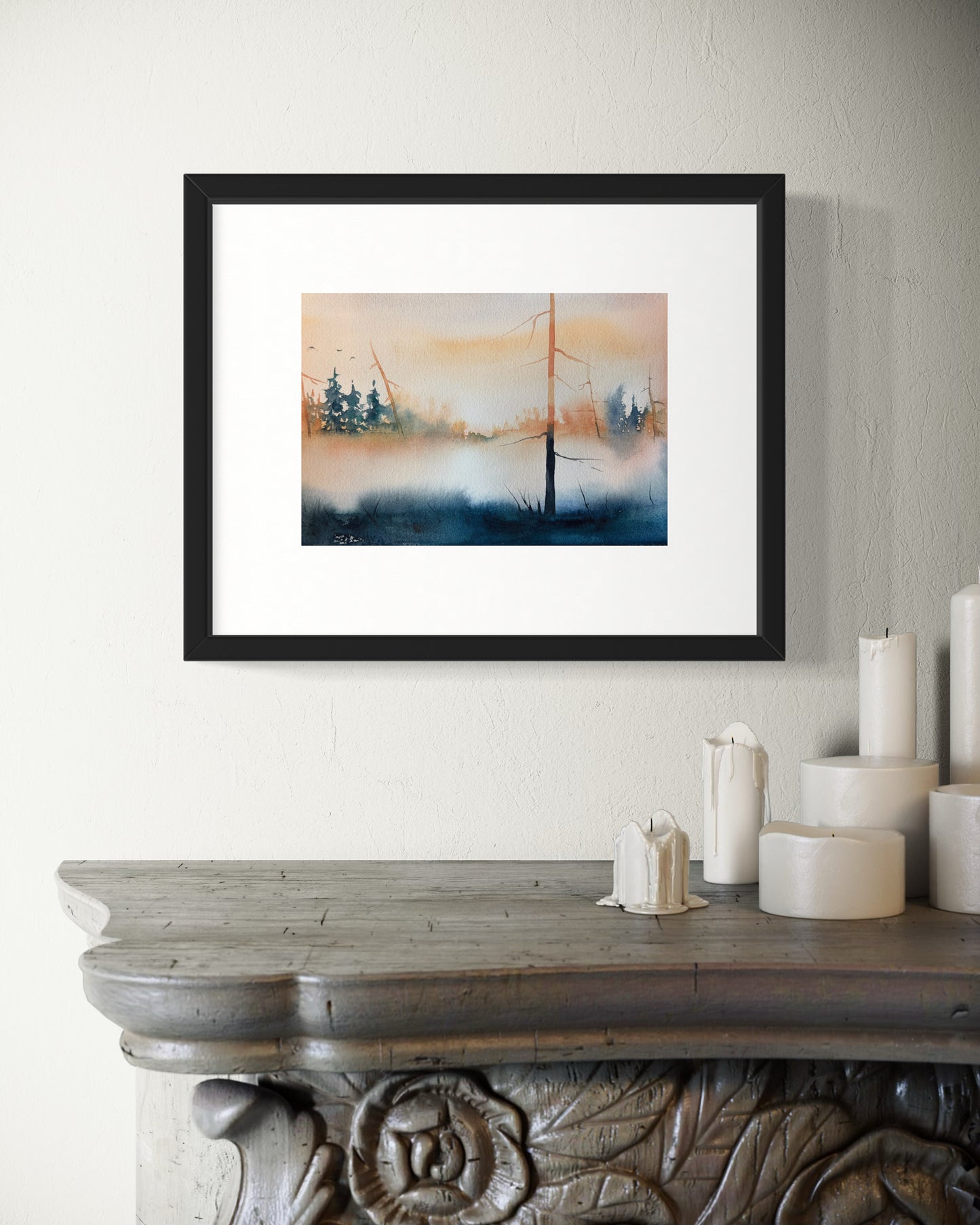 "Morning's gentle hold" original watercolor painting