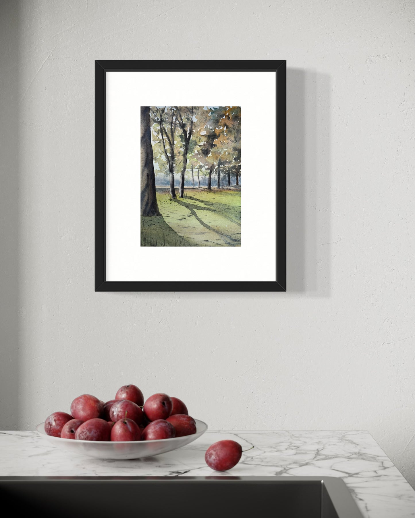 "Time slows beneath the canopy" original watercolor painting