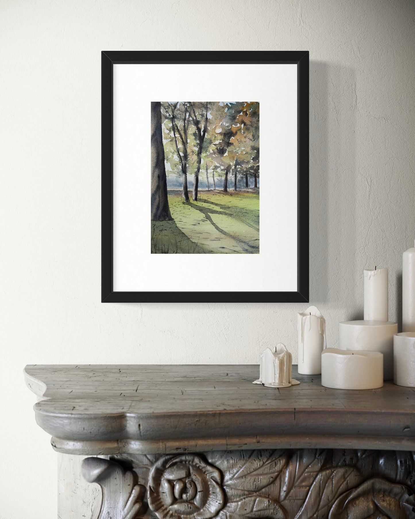 "Time slows beneath the canopy" original watercolor painting