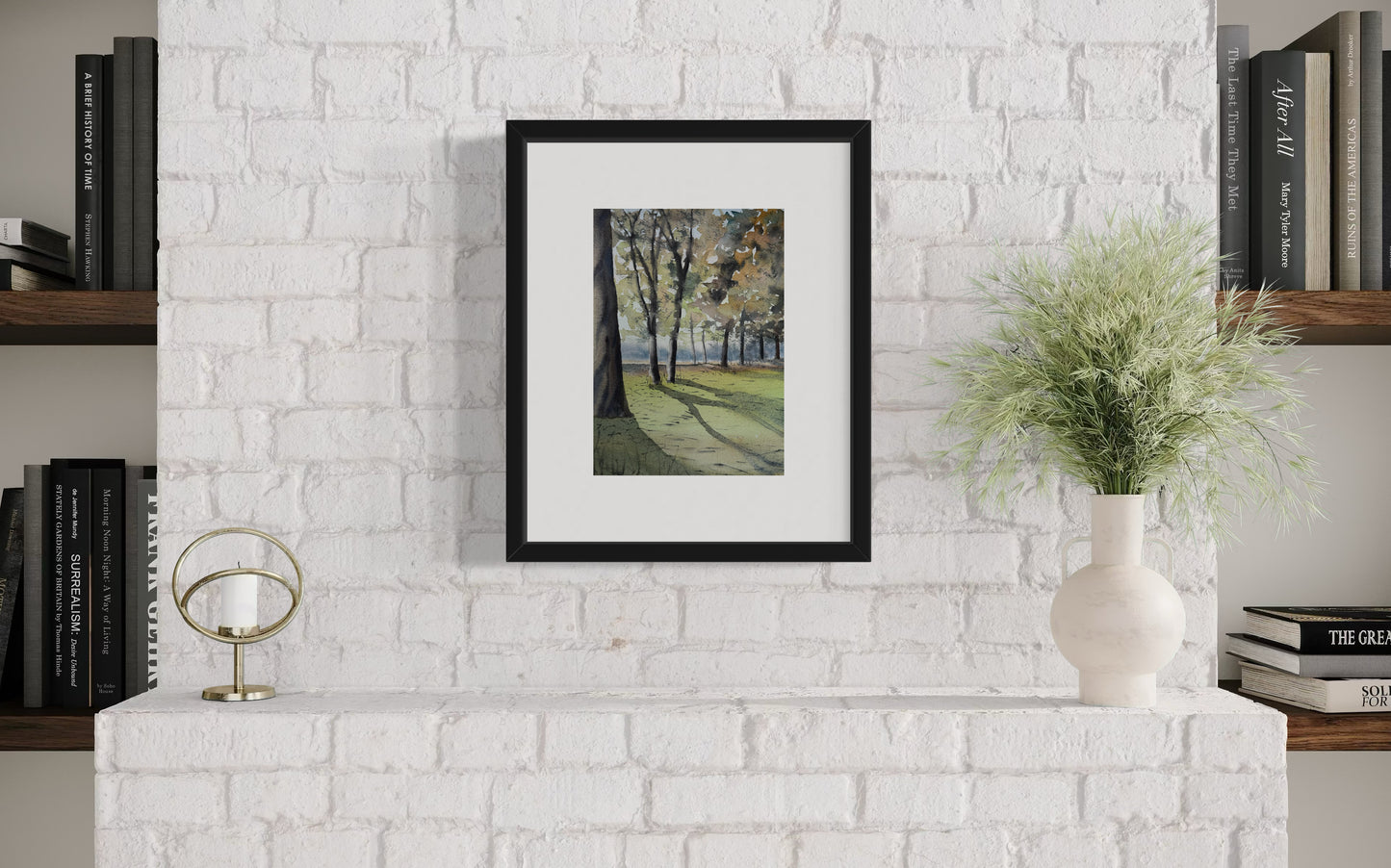 "Time slows beneath the canopy" original watercolor painting
