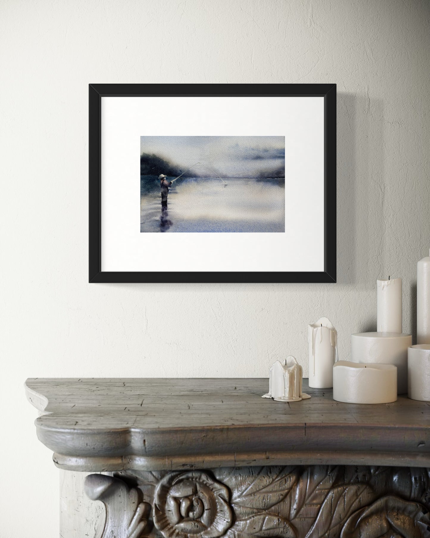"Casting into the unknown" original watercolor painting
