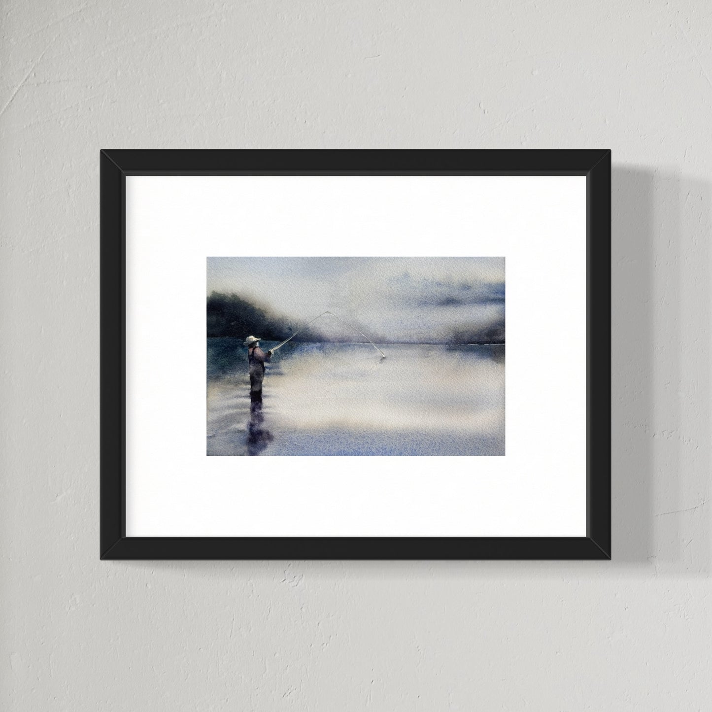 "Casting into the unknown" original watercolor painting