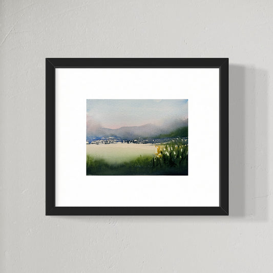 "Drifting into the morning" original watercolor painting