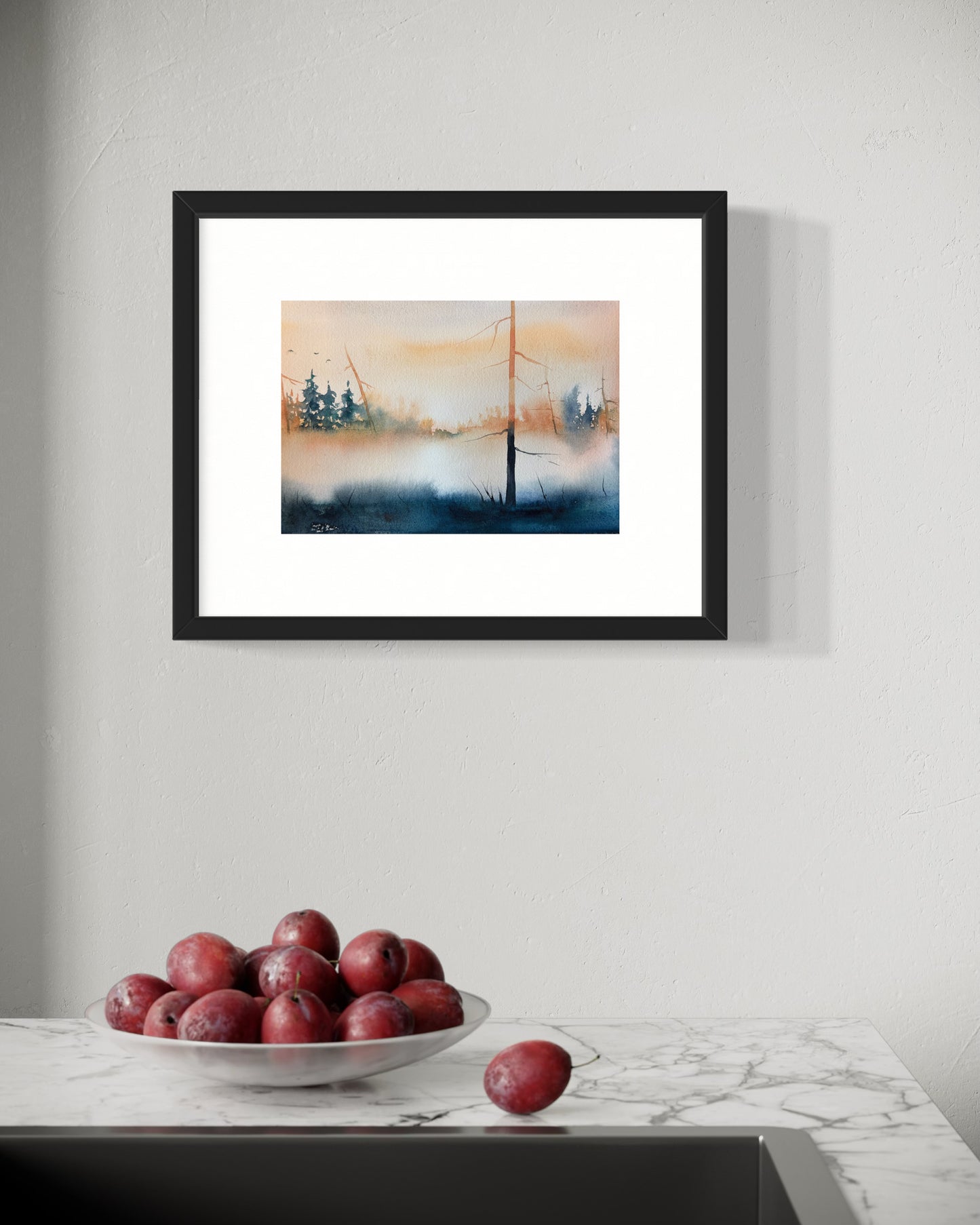 "Morning's gentle hold" original watercolor painting