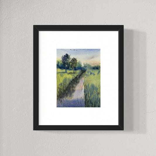 "Quiet reflections" original watercolor painting