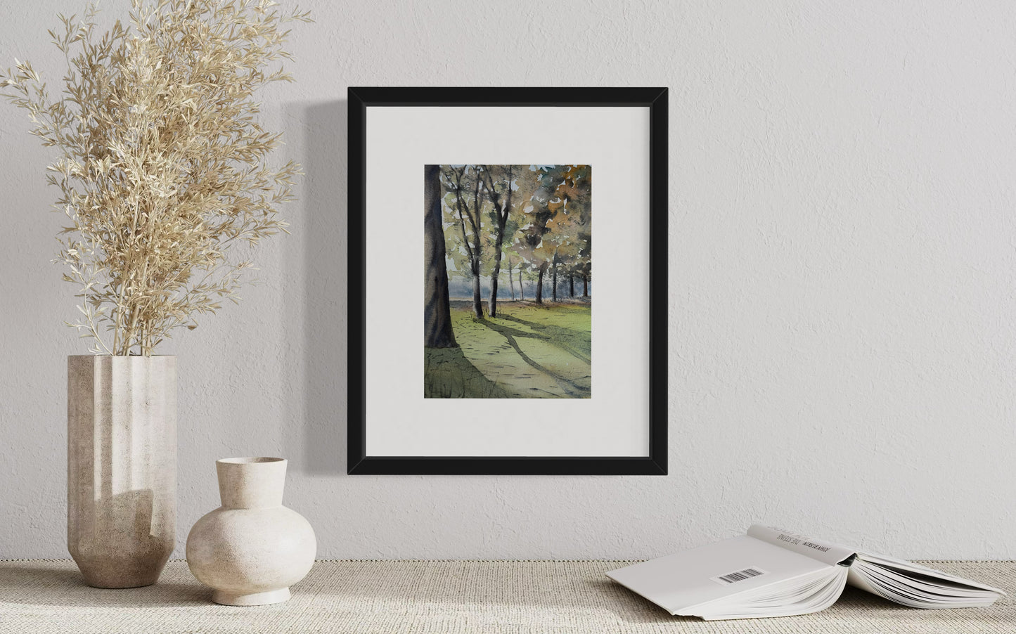 "Time slows beneath the canopy" original watercolor painting