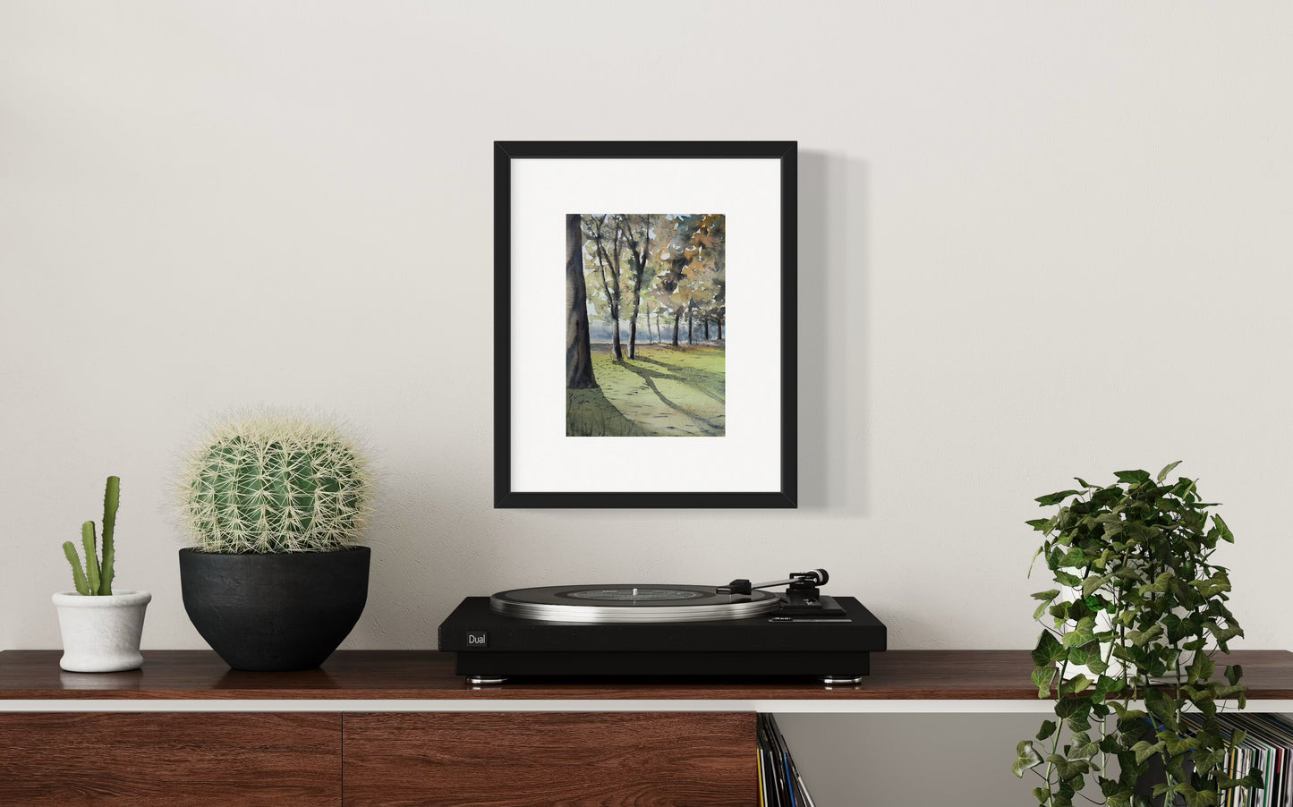 "Time slows beneath the canopy" original watercolor painting