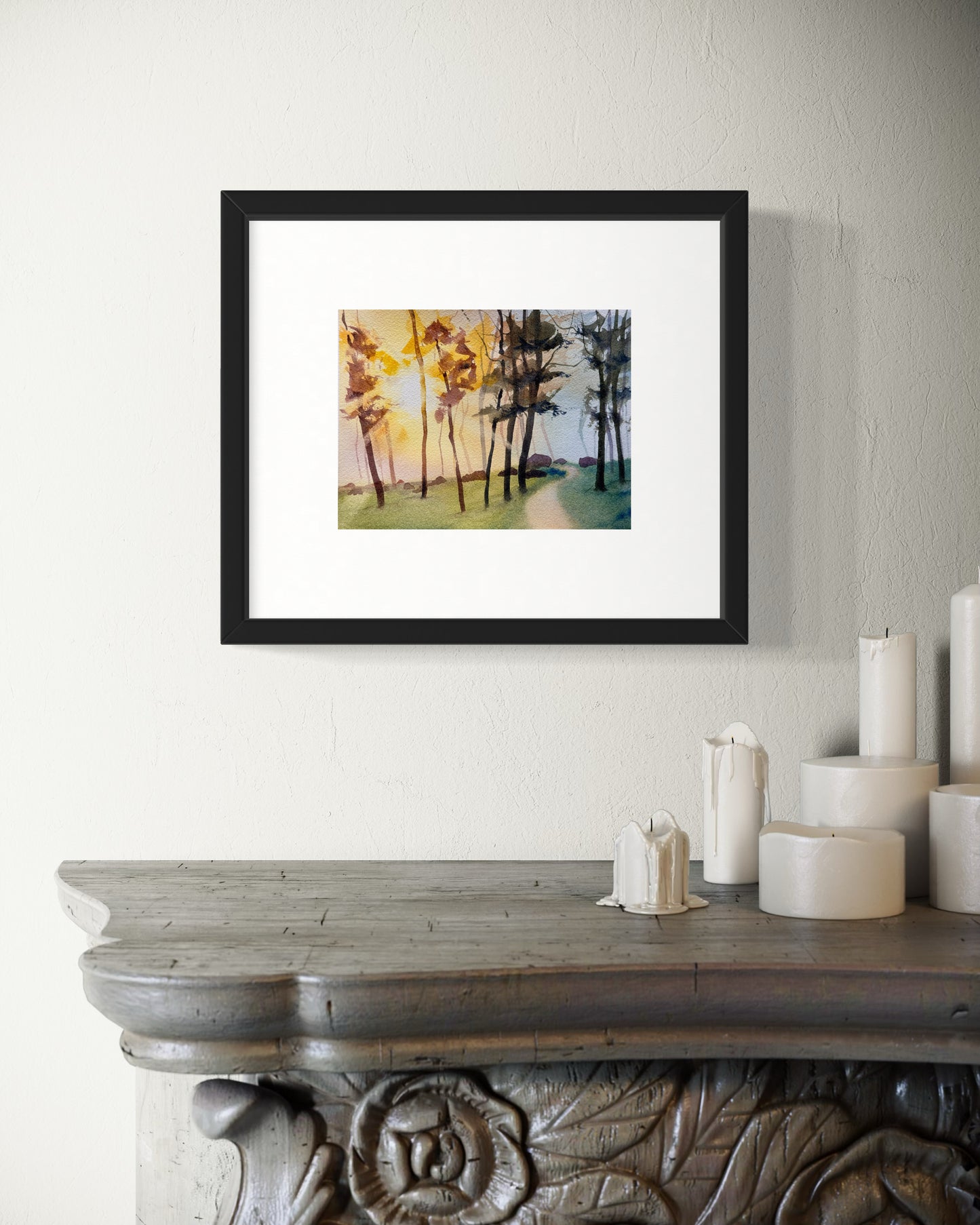 "Where the trees hold secrets" original watercolor painting